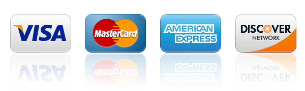 Visa, Mastercard, American Express, Discover